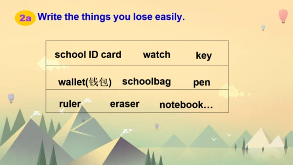 新目标英语七上Unit3 Is this your pencil_ SectionB 2a-3c