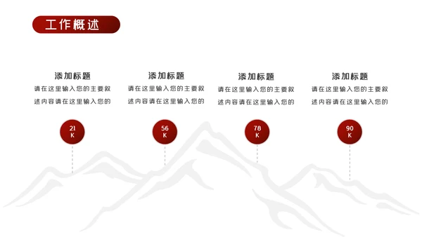 红色商务工作总结工作计划述职报告PPT模板