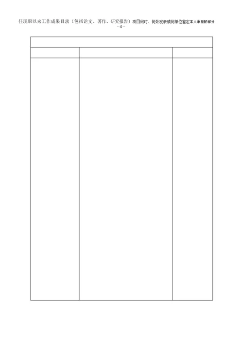 北京大学专业技术职务任职资格申报表