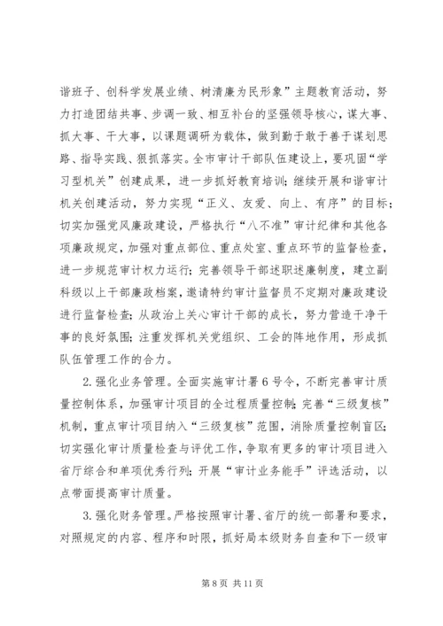 市审计局审计工作计划.docx