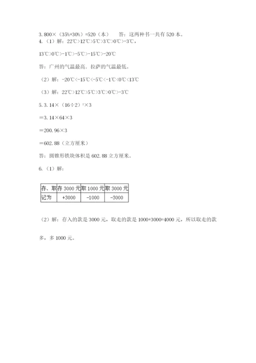 小学六年级升初中模拟试卷精品（满分必刷）.docx