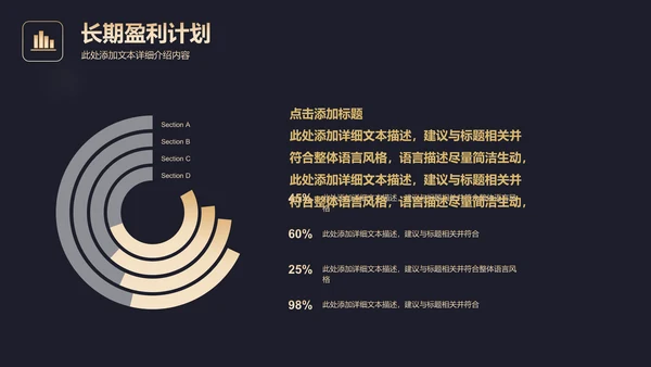 高端黑金商业计划书通用PPT模板