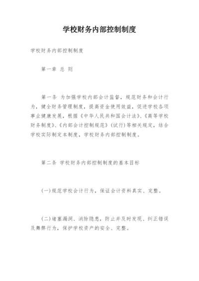 学校财务内部控制制度.docx