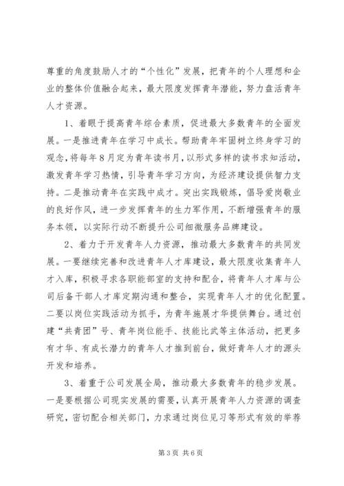 年工作计划(公司团委).docx