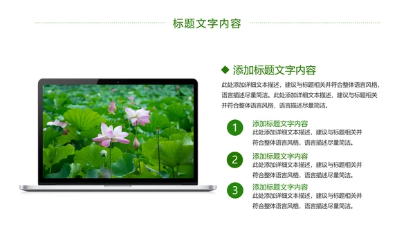 绿色唯美荷花廉政工作总结汇报PPT模板