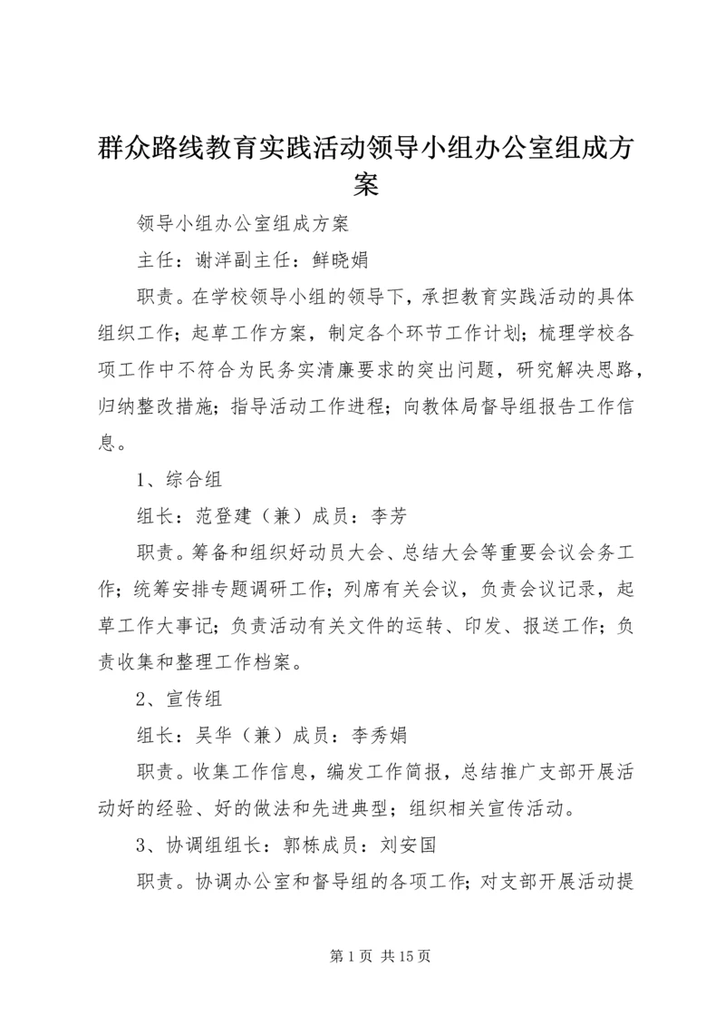 群众路线教育实践活动领导小组办公室组成方案.docx