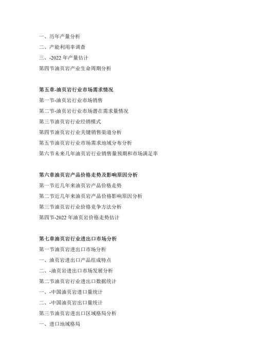 页岩行业市场分析及投资机遇研究报告样本.docx