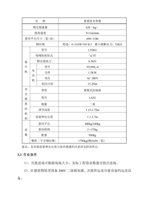 吊篮综合施工专题方案最终版.docx