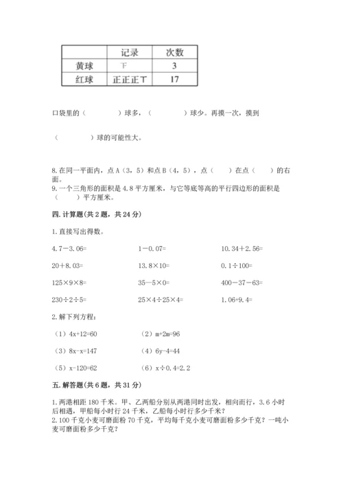 人教版五年级上册数学期末测试卷（能力提升）word版.docx