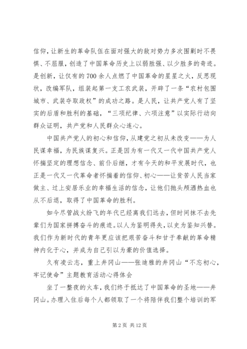 井冈山“不忘初心，牢记使命”主题教育活动心得体会.docx