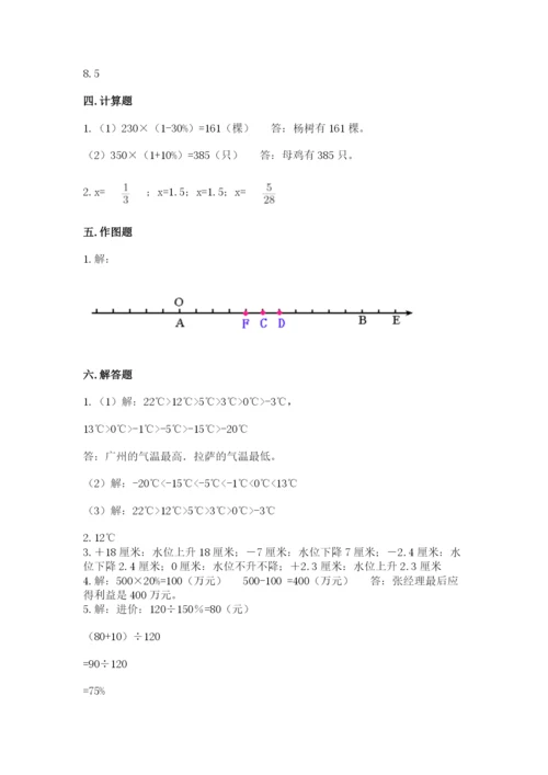 玉树藏族自治州小升初数学测试卷新版.docx