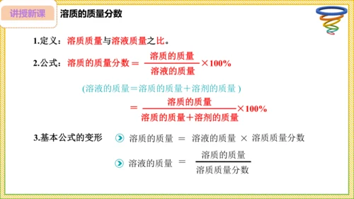 9.3.1 溶质的质量分数（28页）课件-- 2024-2025学年化学人教版九年级下册