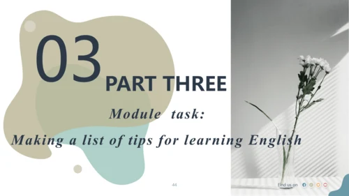 Module 7English for you and me  Unit 3 Language in