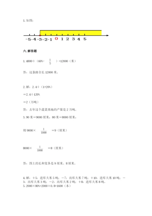 富民县六年级下册数学期末测试卷及答案（最新）.docx