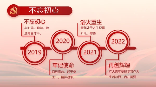 红色大气学习党的基本知识PPT