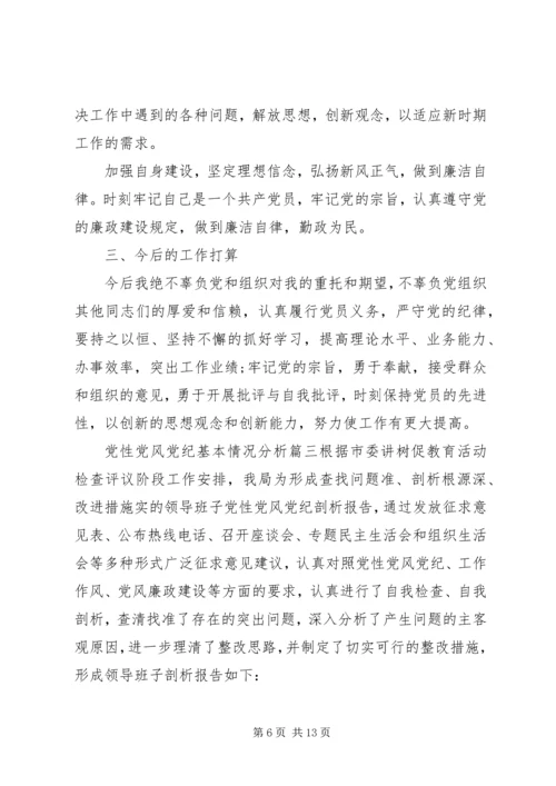 党性党风党纪基本情况.docx