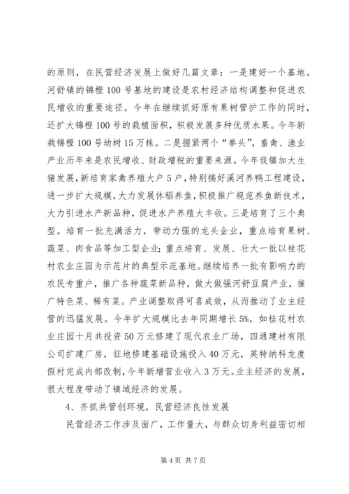 乡镇民营经济工作总结.docx