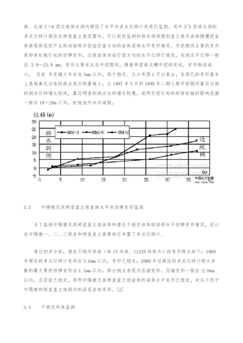 三峡工程船闸高边坡多点位移计形变分析.docx