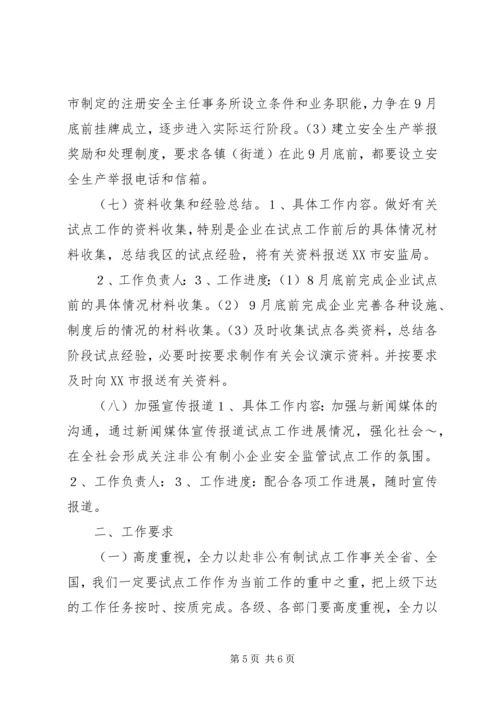 开展非公有制小企业安全生产监督管理试点工作计划 (2).docx