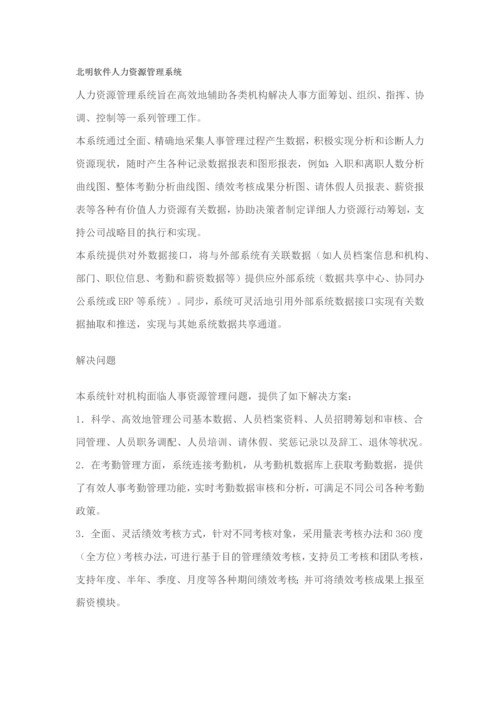 北明软件人力资源管理系统样本.docx