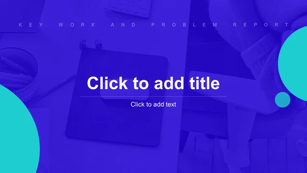 蓝色简约风上半年重点工作与问题解决汇报PPT主题