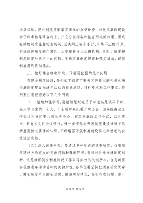 监察局反腐倡廉安排意见.docx