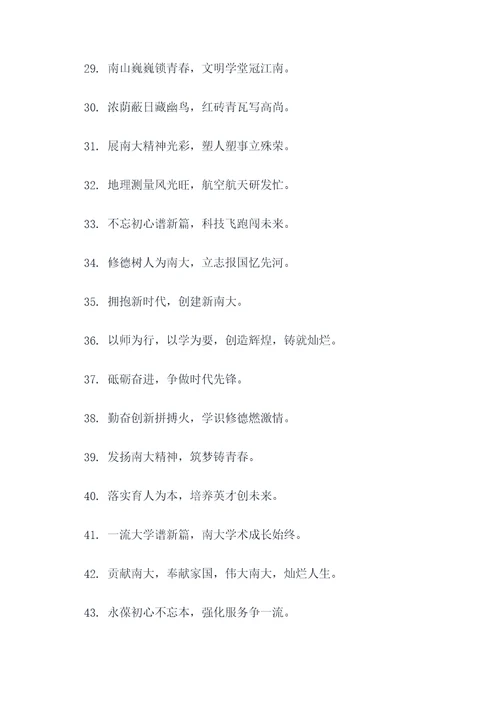 南大正门对联