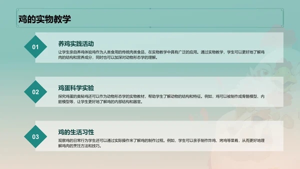 青色中国风生肖鸡文化传承PPT模板