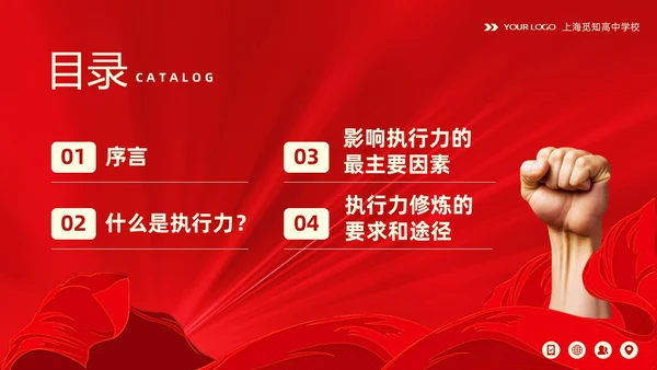 红色大气中层干部培训之执行力培训课件PPT