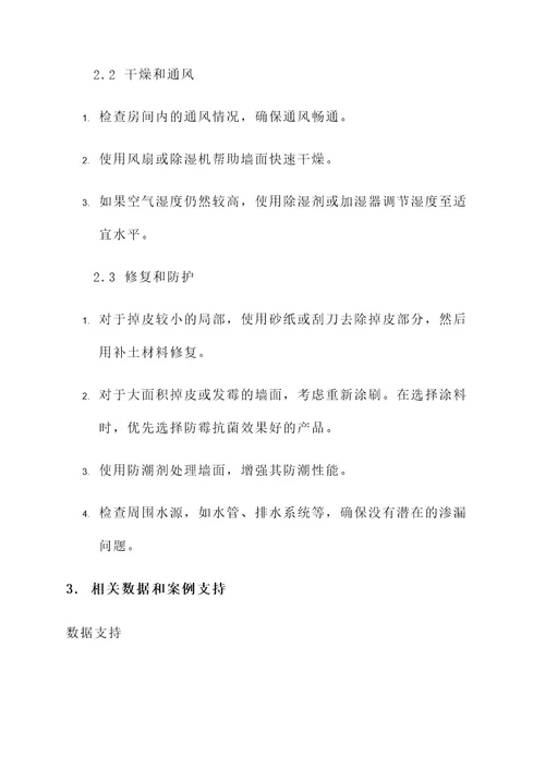 墙面返潮发霉掉皮处理方案