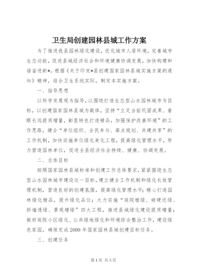 卫生局创建园林县城工作方案.docx