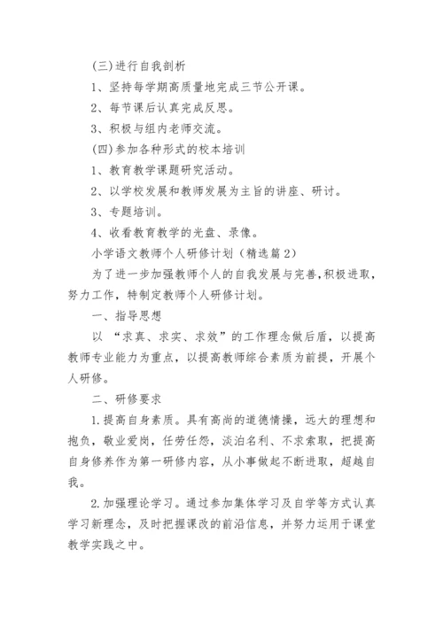 小学语文教师个人研修计划（7篇）.docx