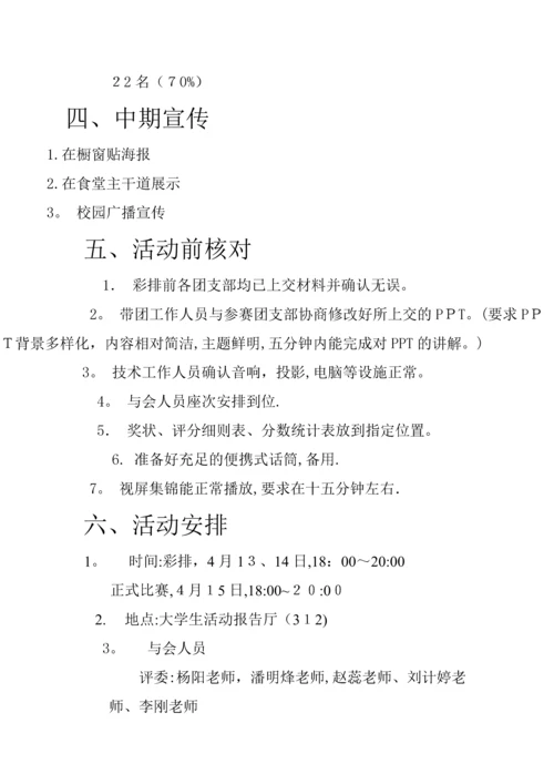 最佳团日活动评比策划书.docx