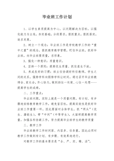 毕业班工作计划.docx