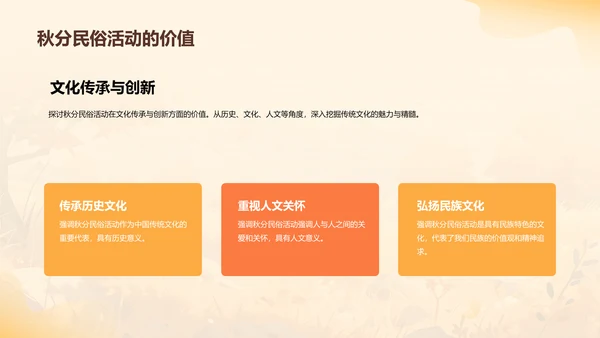 黄色插画秋分传统民俗活动介绍PPT模板