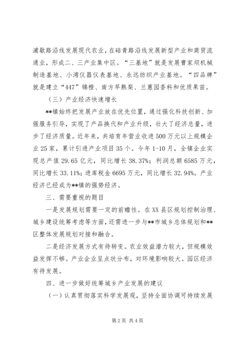 乡镇统筹发展调研报告.docx