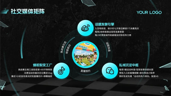 蓝色炫酷风夏季运动宣传活动