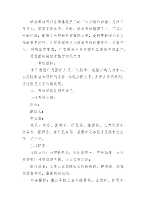 民营医院绩效考核方案.docx