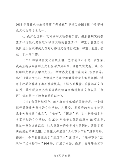 县文化广播局工作报告.docx