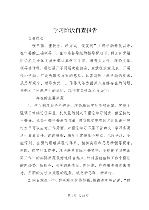 学习阶段自查报告.docx