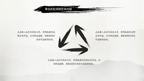 古典中国风水墨太极武术太极拳PPT模板