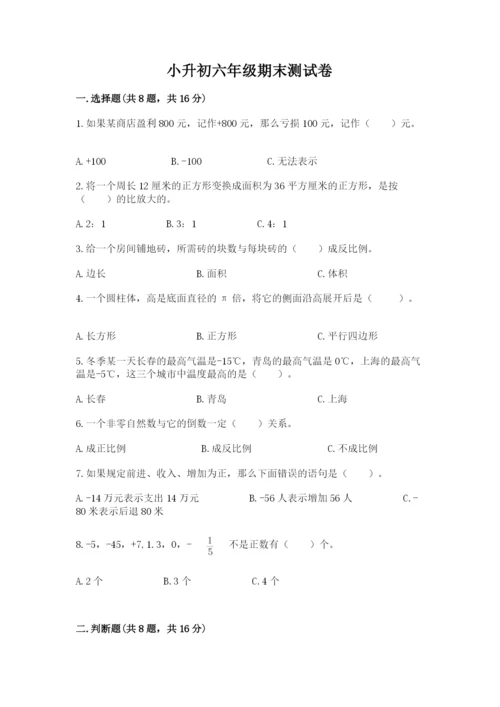 小升初六年级期末测试卷（名师系列）.docx