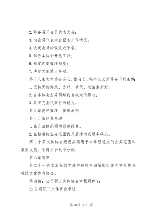 企业文体协会章程.docx