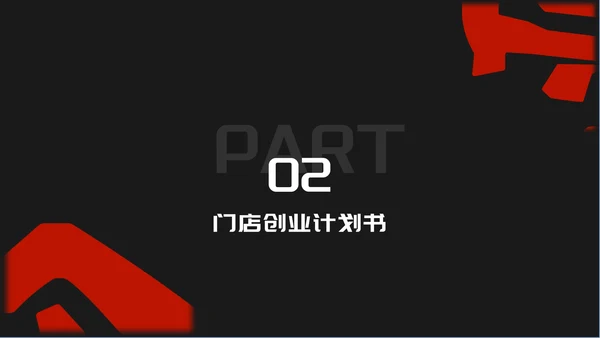 黑色时尚风门店创业计划书PPT模板
