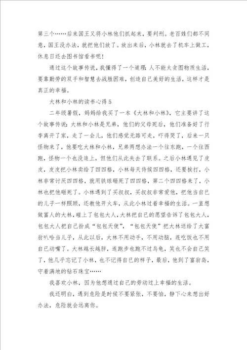 大林和小林的读书心得笔记