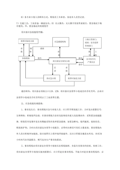 河段堤防工程安全应急预案