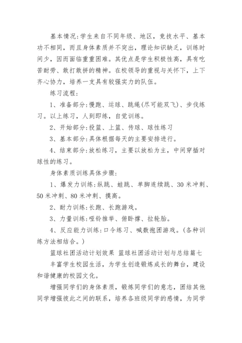 篮球社团活动计划效果 篮球社团活动计划与总结(二十篇).docx