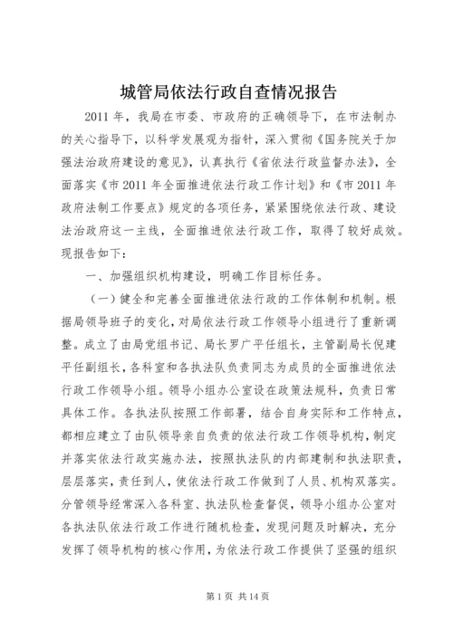 城管局依法行政自查情况报告.docx