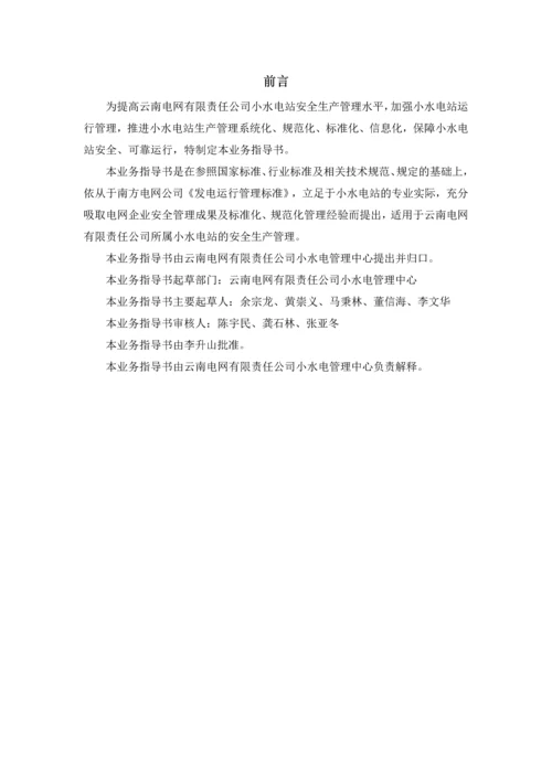 电网有限责任公司小水电站安全生产管理业务指导书.docx