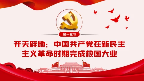 建党100周年党课党史学习党课党建PPT模板
